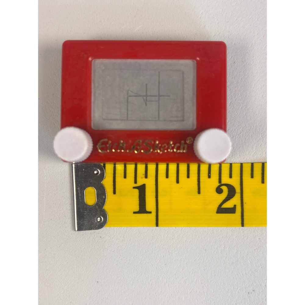 Miniature Etch A Sketch Pocket Travel Toy Red Black SIBLTSVDGCN0417